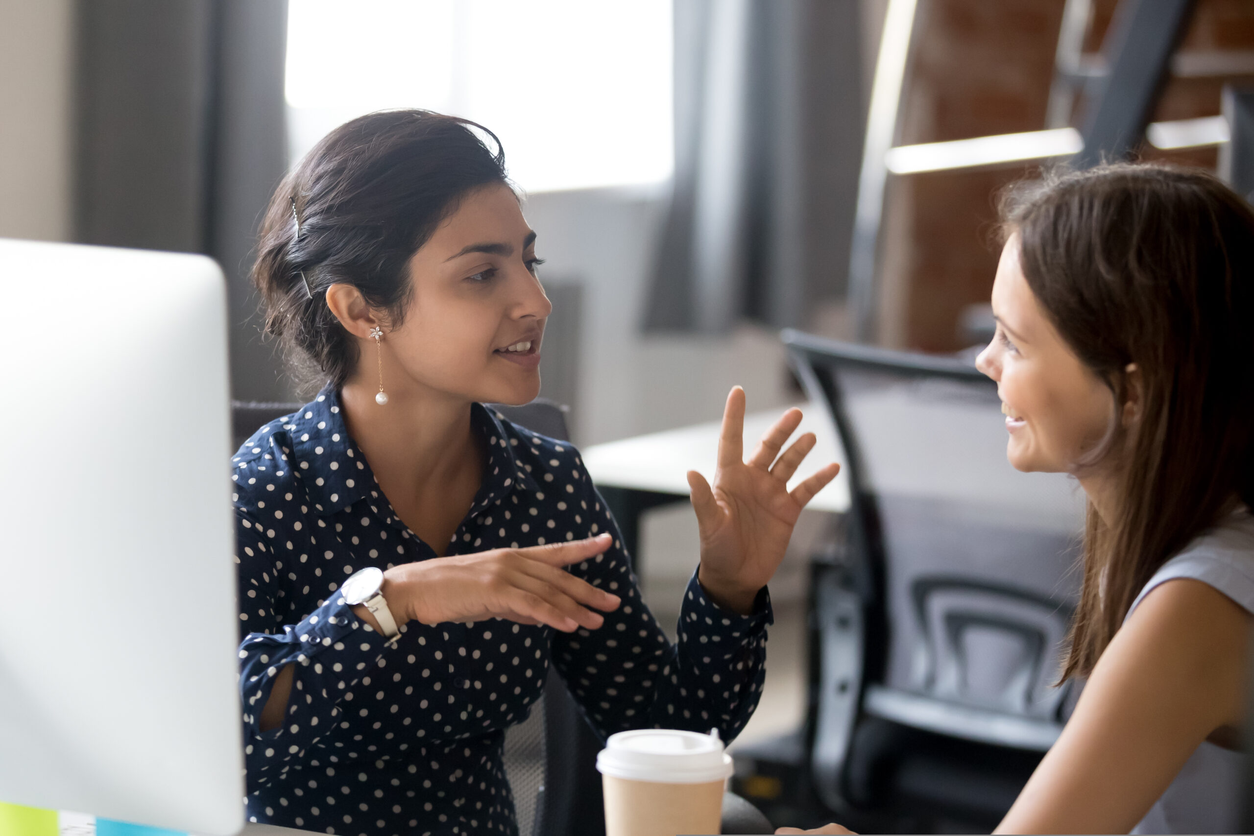 Two ladies talking